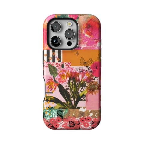 Maximalist Bloom Collage Tough Phone Case
