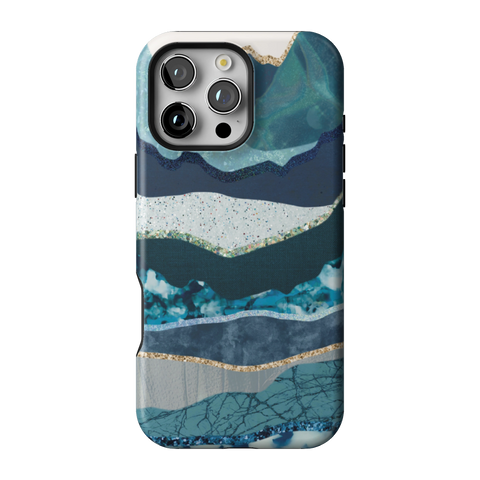 Teal Mountain Landscape Tough Phone Case for iPhone 16 Pro Max - The Urban Flair