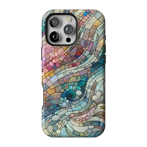 Pastel Stained Glass Tough Phone Case for iPhone 14 Pro - The Urban Flair