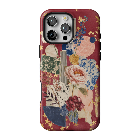 Rustic Botanical Collage Tough Phone Case