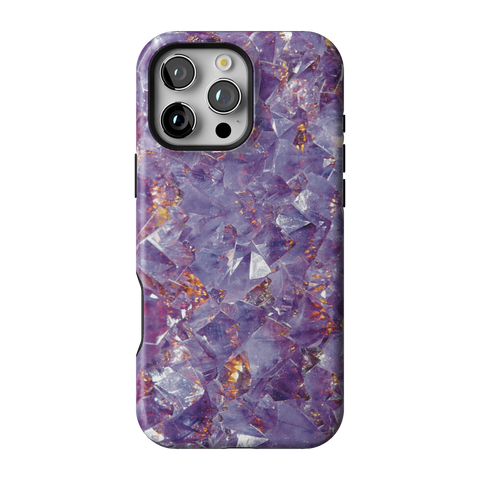 Raw Amethyst Crystal Tough Phone Case for iPhone 16 Pro Max - The Urban Flair
