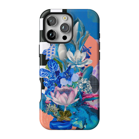 Blue Lotus Botanical Collage Tough Phone Case