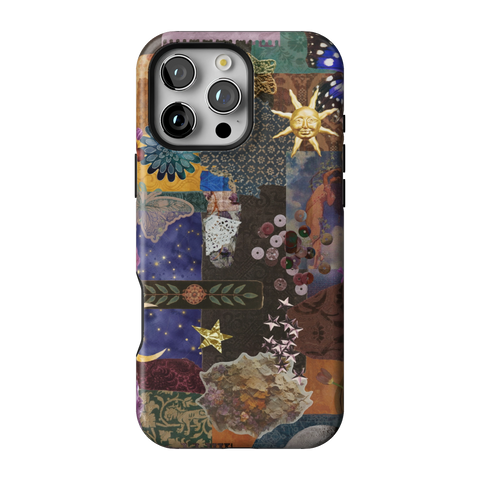 Whimsy Mixed Media Collage Tough Phone Case for iPhone 16 Pro Max - The Urban Flair