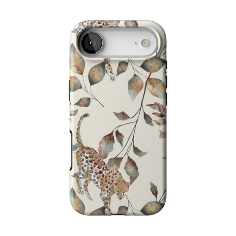 Autumn Cheetah Botanical Tough Phone Case for iPhone 17 Air - The Urban Flair
