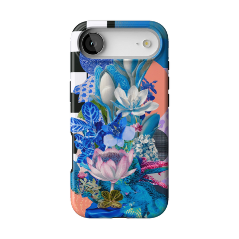 Blue Lotus Botanical Collage Tough Phone Case