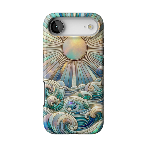 Sun Rays & Ocean Waves Stained Glass Tough Phone Case for iPhone 17 Air - The Urban Flair