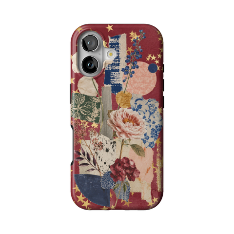 Rustic Botanical Collage Tough Phone Case