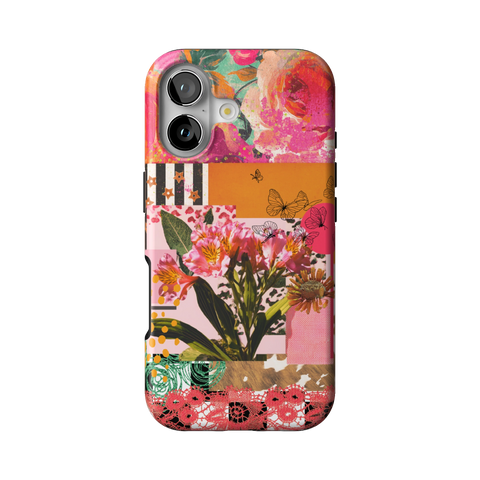 Maximalist Bloom Collage Tough Phone Case