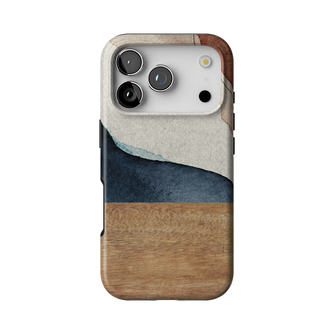 Rustic Watercolor & Wood Print Tough Phone Case for iPhone 17 Pro - The Urban Flair