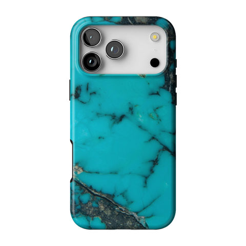 Turquoise Stone Print Tough Phone Case for iPhone 17 Pro Max - The Urban Flair