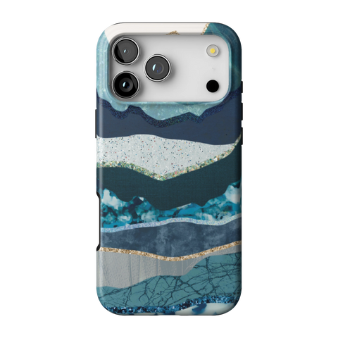 Teal Mountain Landscape Tough Phone Case