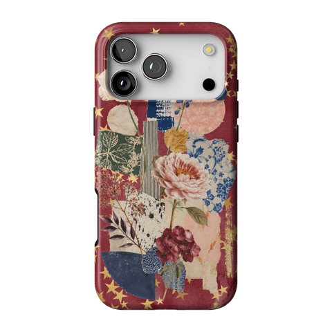 Rustic Botanical Collage Tough Phone Case