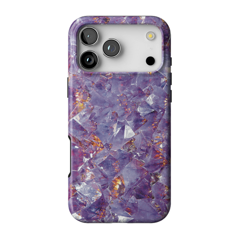 Raw Amethyst Crystal Tough Phone Case