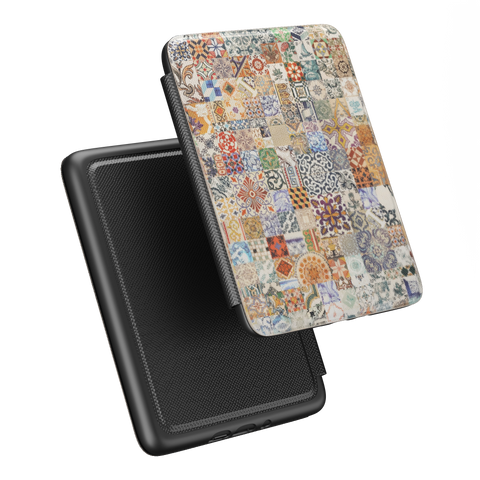 Portuguese Tile Print Kindle Case - Kindle 6 inch case, angle 2