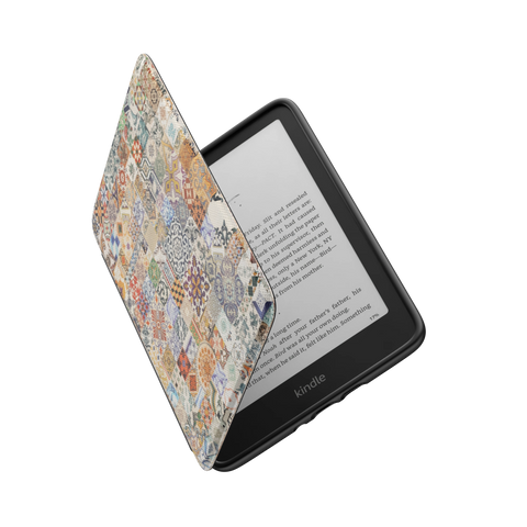 Portuguese Tile Print Kindle Case - Kindle 6 inch case, additional angle