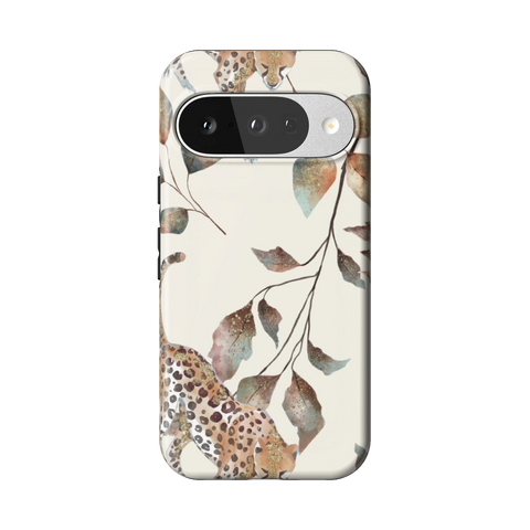 Autumn Cheetah Botanical Tough Phone Case for Pixel 10 - The Urban Flair