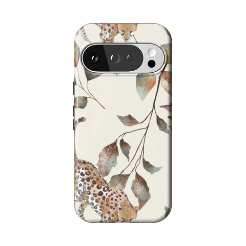 Autumn Cheetah Botanical Tough Phone Case for Pixel 10 Pro - The Urban Flair