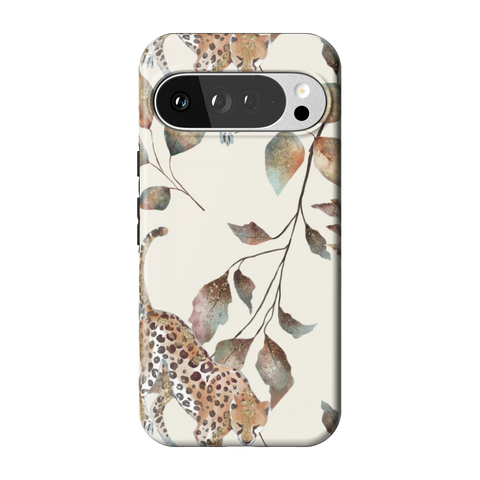 Autumn Cheetah Botanical Tough Phone Case for Pixel 10 Pro XL - The Urban Flair