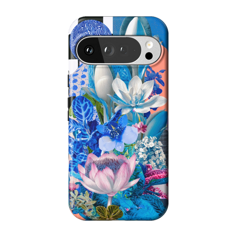 Blue Lotus Botanical Collage Tough Phone Case for Pixel 10 Pro XL - The Urban Flair