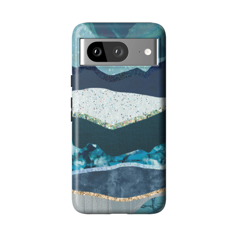Teal Mountain Landscape Tough Phone Case for Pixel 8 - The Urban Flair