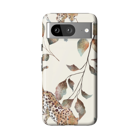 Autumn Cheetah Botanical Tough Phone Case for Pixel 8 - The Urban Flair