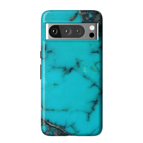Turquoise Stone Print Tough Phone Case for Pixel 8 Pro - The Urban Flair