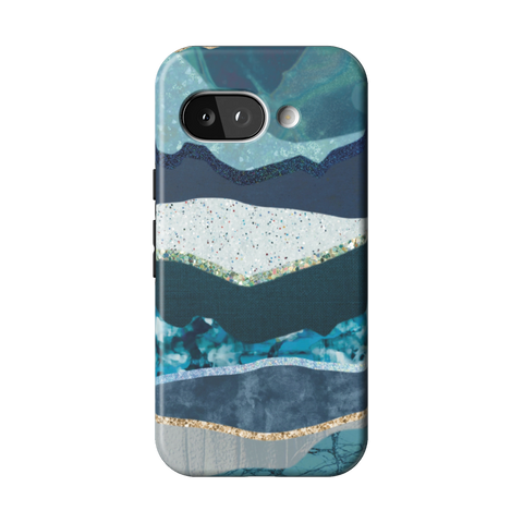 Teal Mountain Landscape Tough Phone Case for Pixel 9a - The Urban Flair