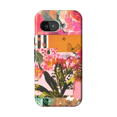 Maximalist Bloom Collage Tough Phone Case for Pixel 9a - The Urban Flair