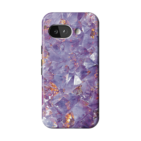 Raw Amethyst Crystal Tough Phone Case for Pixel 9a - The Urban Flair