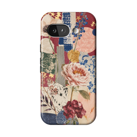 Rustic Botanical Collage Tough Phone Case for Pixel 9a - The Urban Flair
