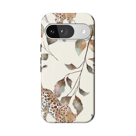 Autumn Cheetah Botanical Tough Phone Case for Pixel 9 - The Urban Flair