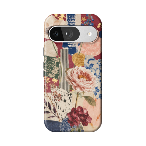 Rustic Botanical Collage Tough Phone Case for Pixel 9 - The Urban Flair