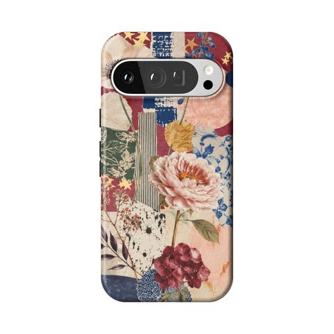 Rustic Botanical Collage Tough Phone Case for Pixel 9 Pro - The Urban Flair