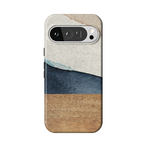 Rustic Watercolor & Wood Print Tough Phone Case for Pixel 9 Pro - The Urban Flair