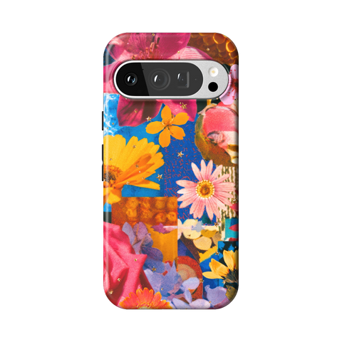Summer Flower Collage Tough Phone Case for Pixel 9 Pro - The Urban Flair