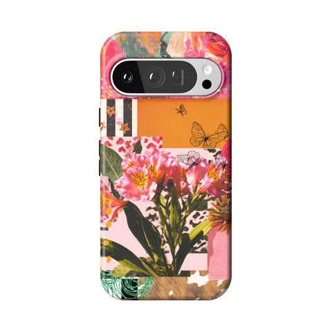 Maximalist Bloom Collage Tough Phone Case for Pixel 9 Pro - The Urban Flair
