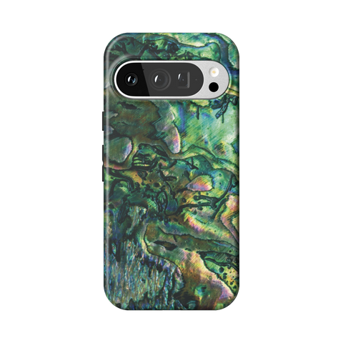 Green Abalone Shell Tough Phone Case for Pixel 9 Pro - The Urban Flair