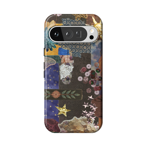 Whimsy Mixed Media Collage Tough Phone Case for Pixel 9 Pro - The Urban Flair