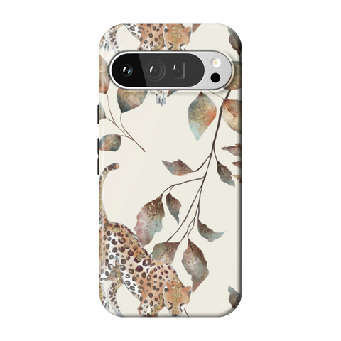 Autumn Cheetah Botanical Tough Phone Case for Pixel 9 Pro XL - The Urban Flair