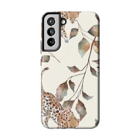 Autumn Cheetah Botanical Tough Phone Case for Galaxy S22 Plus - The Urban Flair