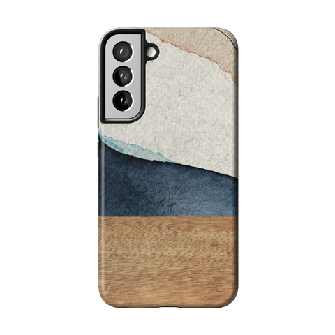 Rustic Watercolor & Wood Print Tough Phone Case for Galaxy S22 Plus - The Urban Flair