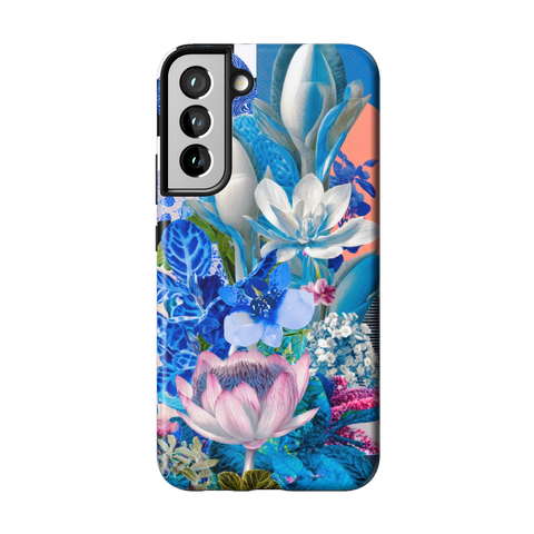 Blue Lotus Botanical Collage Tough Phone Case for Galaxy S22 Plus - The Urban Flair