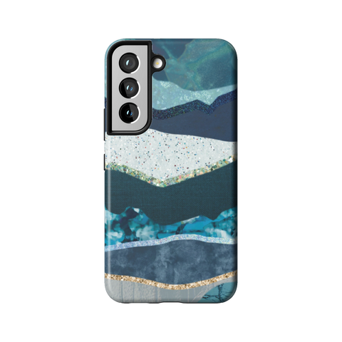 Teal Mountain Landscape Tough Phone Case for Galaxy S22 - The Urban Flair