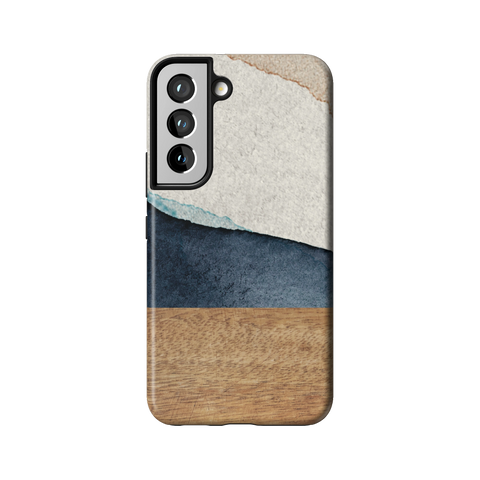 Rustic Watercolor & Wood Print Tough Phone Case for Galaxy S22 - The Urban Flair