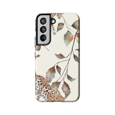 Autumn Cheetah Botanical Tough Phone Case for Galaxy S22 - The Urban Flair
