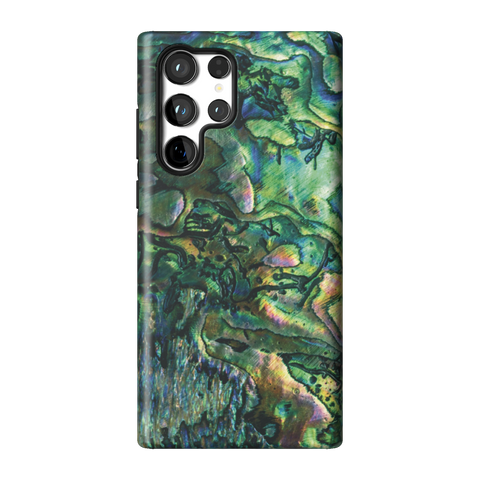 Green Abalone Shell Tough Phone Case for Galaxy S22 Ultra - The Urban Flair