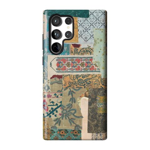 Boho Mixed Media Tough Phone Case for Galaxy S22 Ultra - The Urban Flair