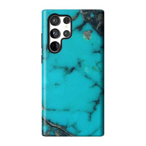 Turquoise Stone Print Tough Phone Case for Galaxy S22 Ultra - The Urban Flair