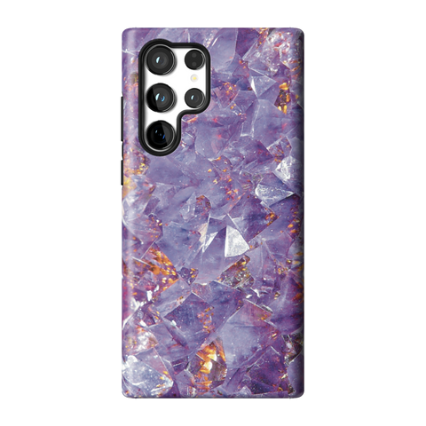Raw Amethyst Crystal Tough Phone Case for Galaxy S22 Ultra - The Urban Flair