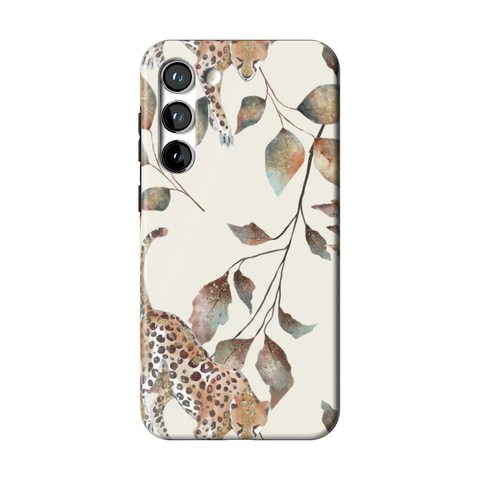 Autumn Cheetah Botanical Tough Phone Case for Galaxy S23 Plus - The Urban Flair